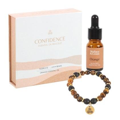 CONFIDENCE TIGER'S EYE CRYSTAL ESSENTIAL OIL BRACELET