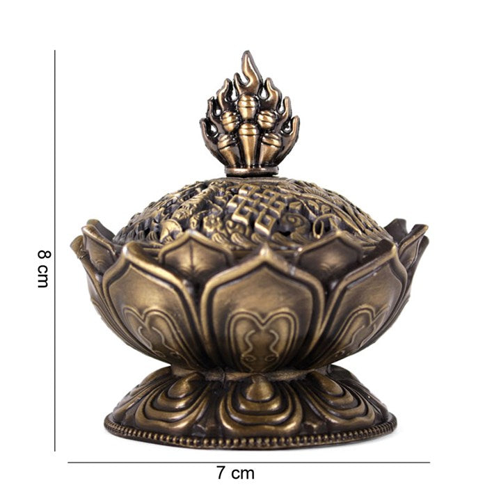 METAL LOTUS INCENSE CONE HOLDER