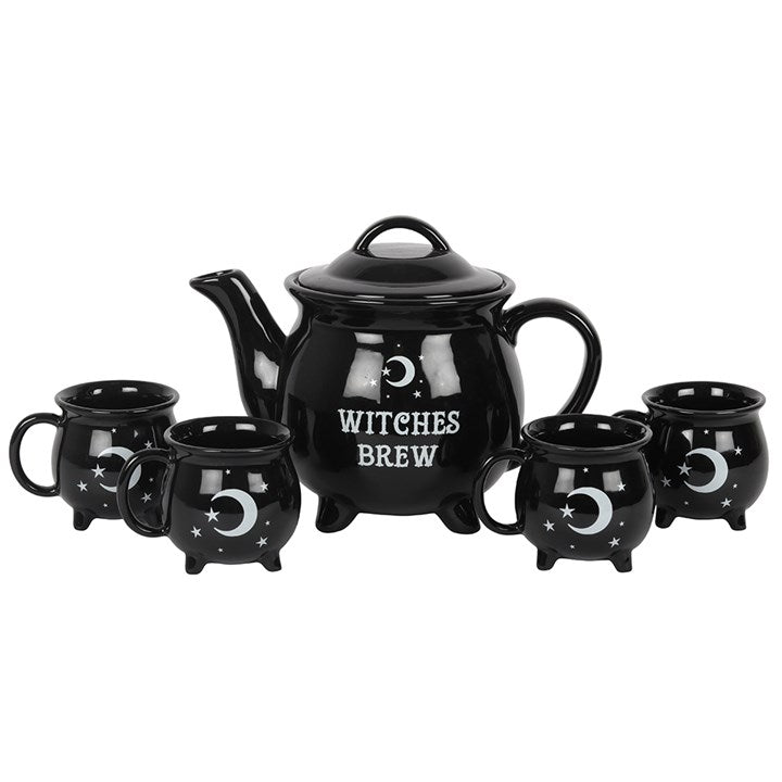 Witch Brew Cauldron Ceramic Tea Set