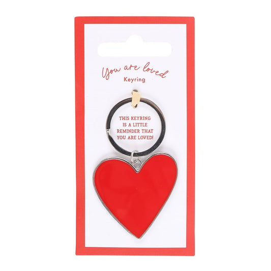 You are loved heart keyring