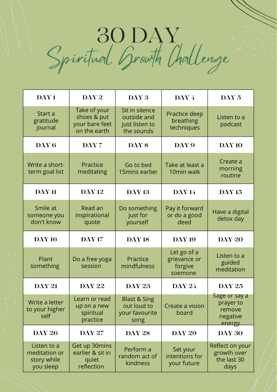 FREE 30 Day Spiritual Growth Challenge