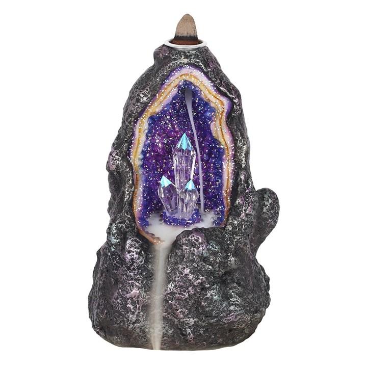 GLOWING CRYSTAL CAVE BACKFLOW INCENSE BURNER