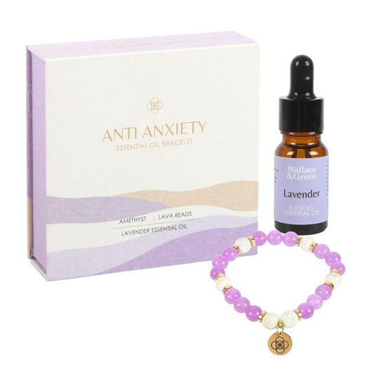 ANTI-ANXIETY AMETHYST CRYSTAL ESSENTIAL OIL BRACELET