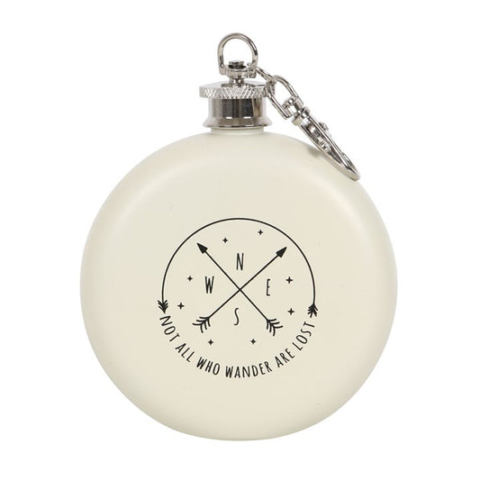 Happy Camper Hipflask with Keyring