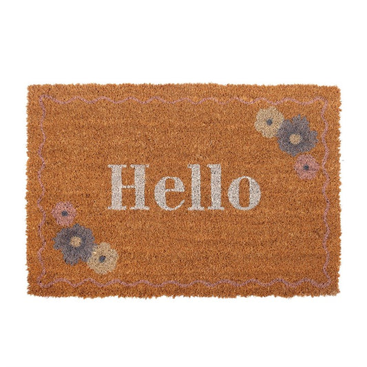Hello Floral Doormat