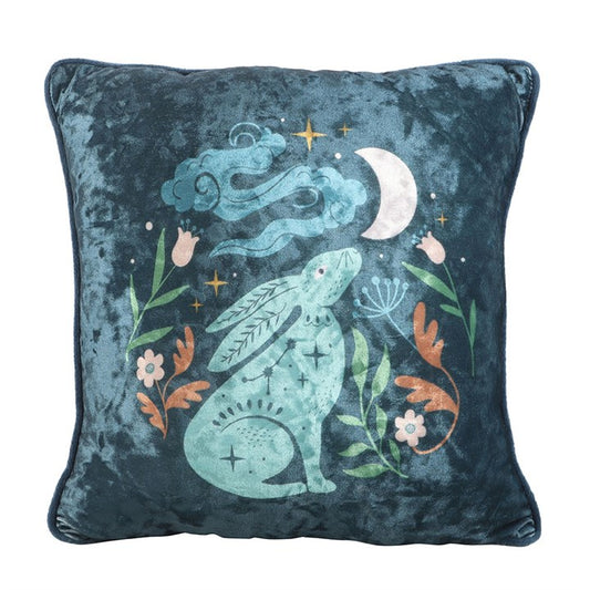35CM Square Midnight Hare Cushion