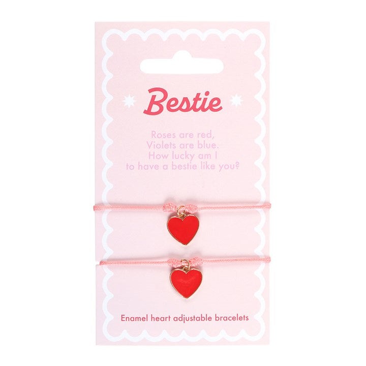 Pair of besties Heart Charm Bracelets