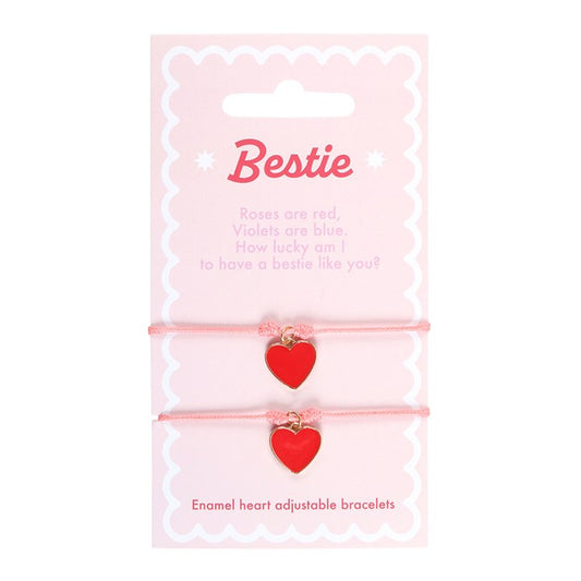 Pair of besties Heart Charm Bracelets