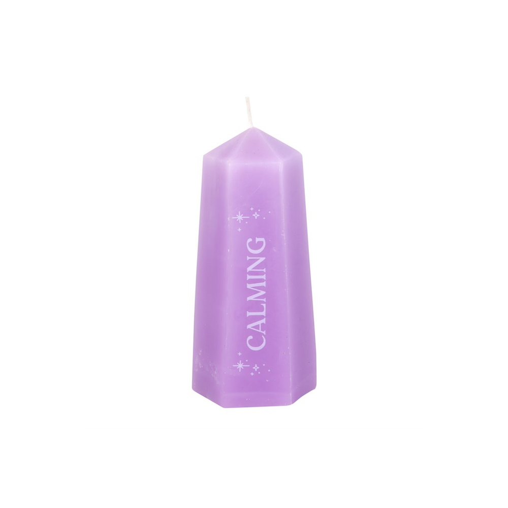 Calming Crystal Candle with Rough Amethyst