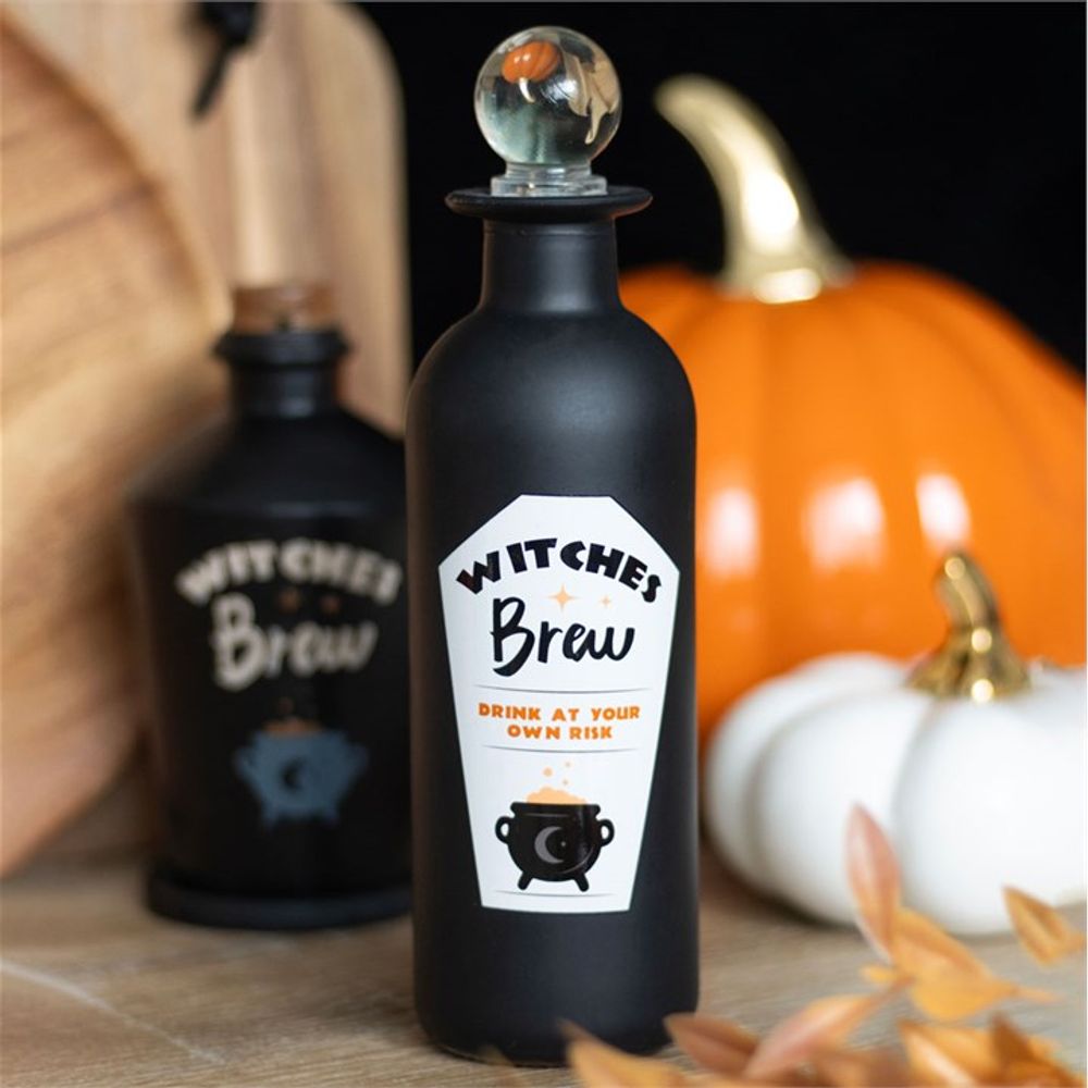 Decorative Witches Brew Glass Potion Bottle