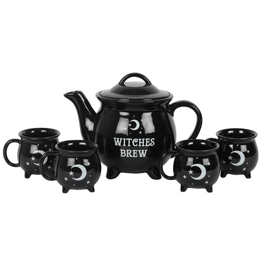 Witch Brew Cauldron Ceramic Tea Set