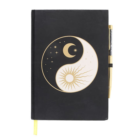 Yin Yang Journal & Black Obsidian Pen